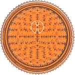 Das runde, orangefarbene Sieb mit dem Schriftzug von Storz & Bickel gehört zu einem Cannabis-Produkt von kleine knospe und steht für Qualität bei Verdampfern.