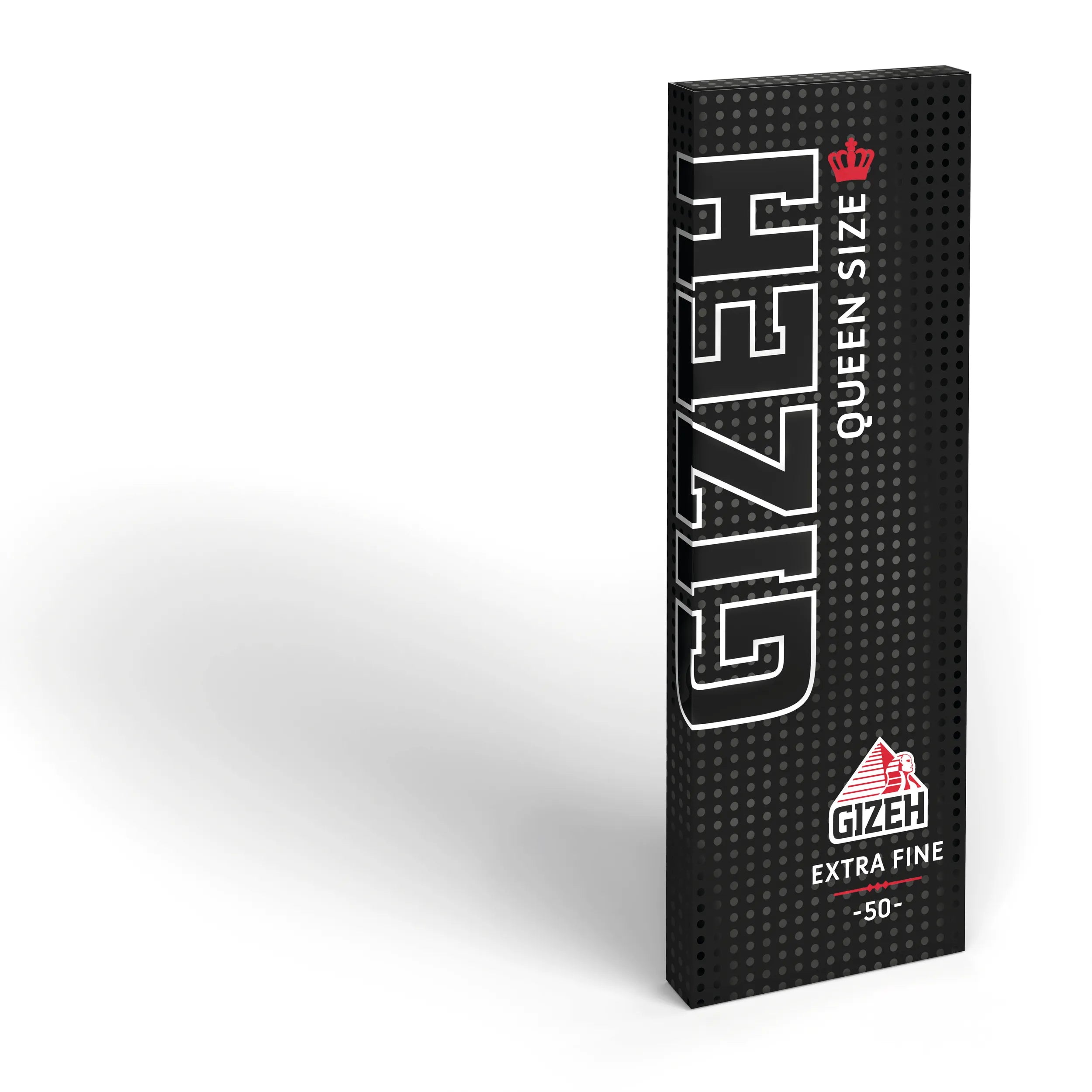 Gizeh Queen Size Extra Fine Zigarettenfilter, schwarz, 50 Stück.