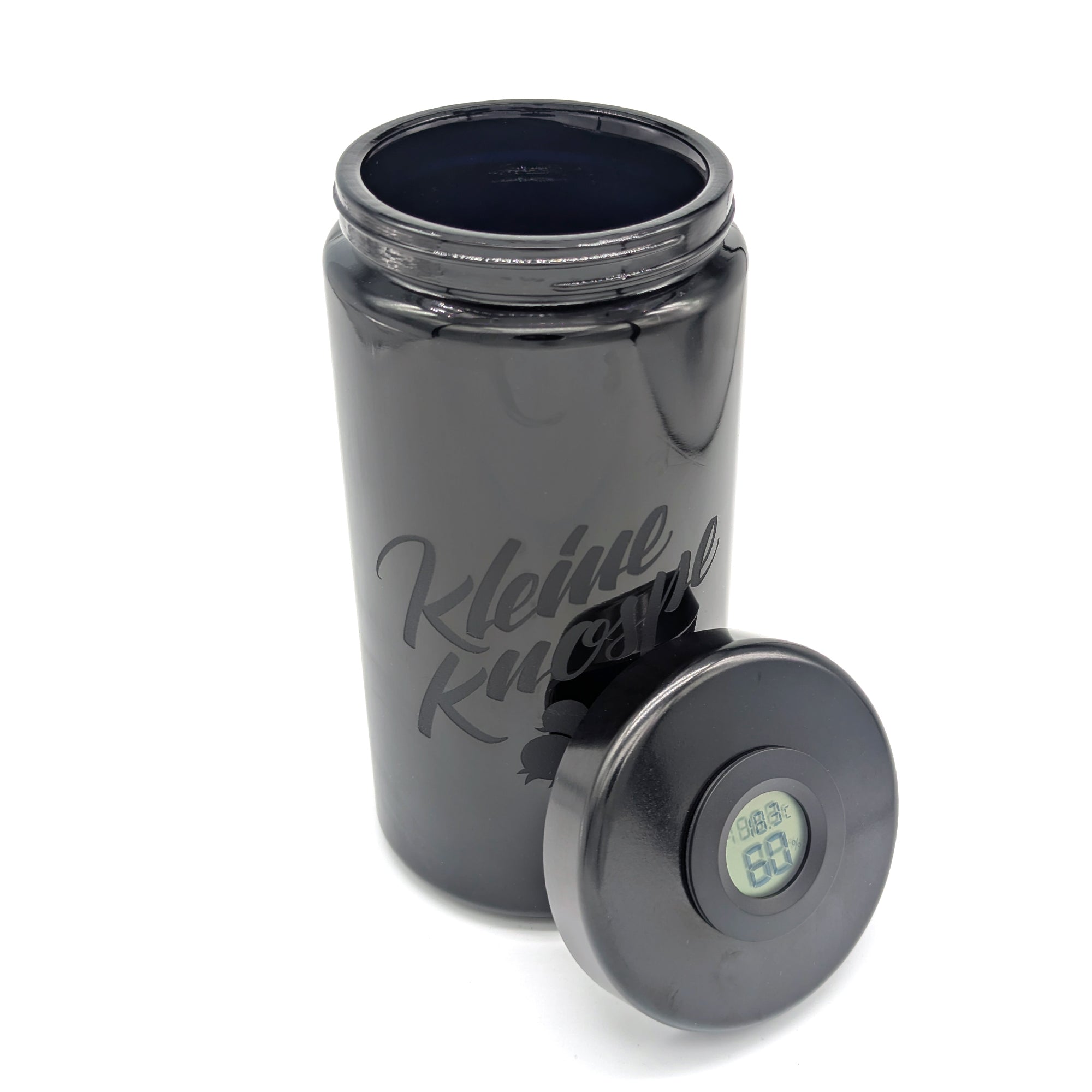 cannabis aufbewahrung glas hygrometer Cannabis Aufbewahrungsglas kaufen » Violettglas mit Hygrometer – kleine knospe