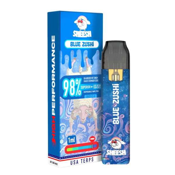 blue zushi vape Sheesh Blue Zushi Vape 1ml – Superior 98%