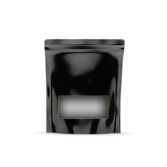 Die schicke schwarze Verpackung von kleine knospe präsentiert ein hochwertiges CBD-Produkt im eleganten Design.